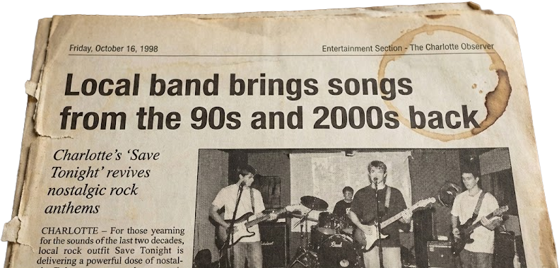 Charlotte Observer feature article about Save Tonight band